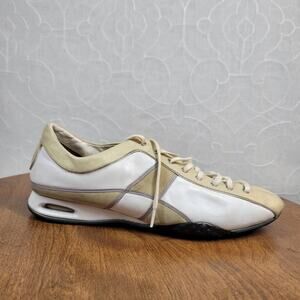 Cole Haan Nike Air Womens Sneakers 8 Beige White Leather Suede Lace Up Shoes